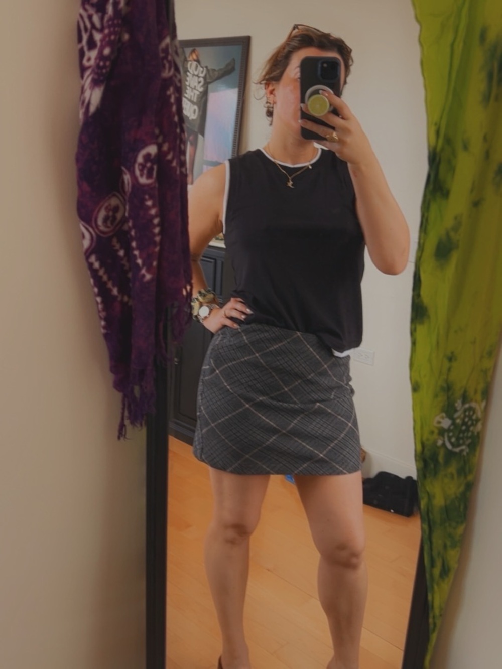 Abercrombie & Fitch plaid mini skirt